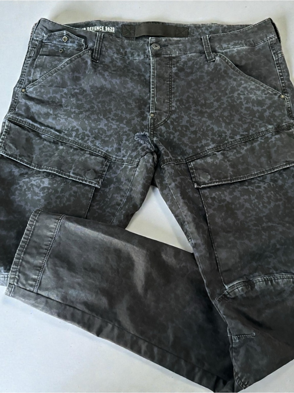 G-Star Raw Air Defence Mens 36x34 3D Slim Camo Cargo Pants Tactical Utility Jean